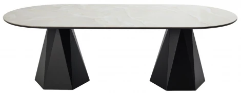 Стол ОРФЕЙ 240 нераскладной цвет ОНИКС (ONYX SABLE PULIDO), керамика / Черный каркас M-City 64718