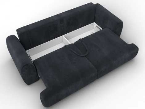 Диван прямой Лига-115 НПБ (ДСП,Фанера,Велюр/Темно-серый) Лига Диванов 136934