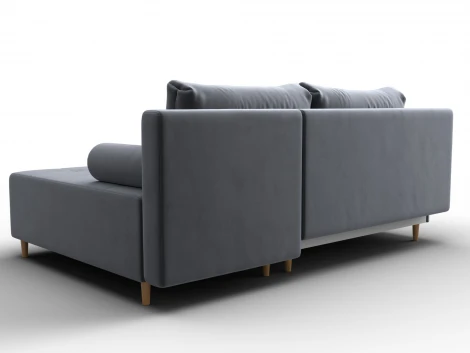 Диван угловой Лига-102 угол универсальный (ДСП,Брус,Фанера,Велюр/Серый) Лига Диванов 134792