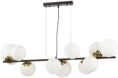 Подвесной светильник Lumion Melona 6508/10 черный, белый, бронза E14 10*40W 220V (на тросе, шарики)