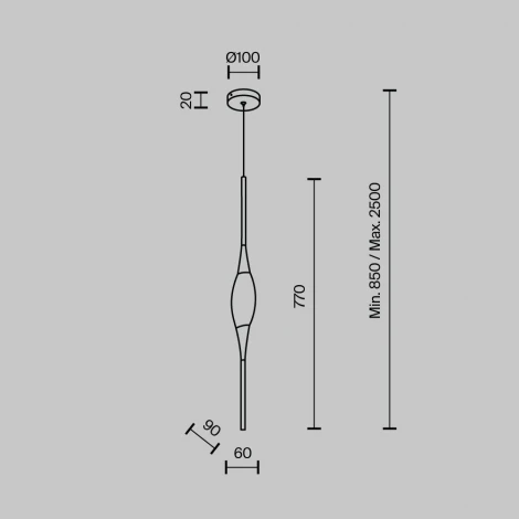 Подвесной светильник светодиодный хрустальный Modelux MODESTYLE MS.88921.1 GD