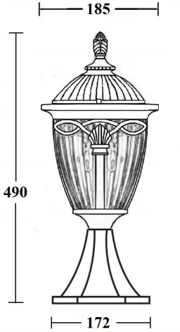Наземный фонарь IP44 Oasis Light FES 86304 Bl (220V, фонарь)