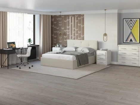 PROxSON Кровать Mono Plus (Ткань: Жаккард Tesla Мокко) 160x200