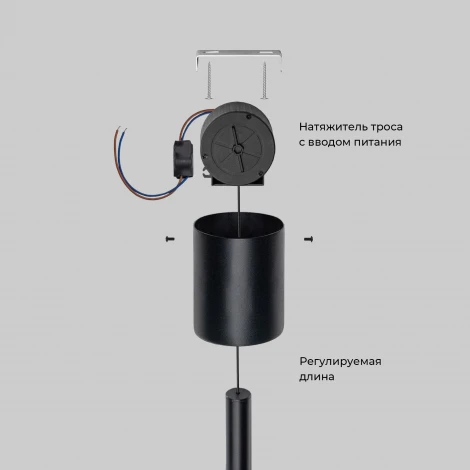 Подвесной светодиодный светильник с утяжелителем Eurosvet Thrust 604051 LED 4000К черный