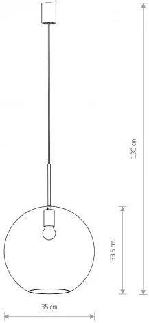 Подвесной светильник Nowodvorski Sphere Xl 7846 (220V, на проводе, шар)