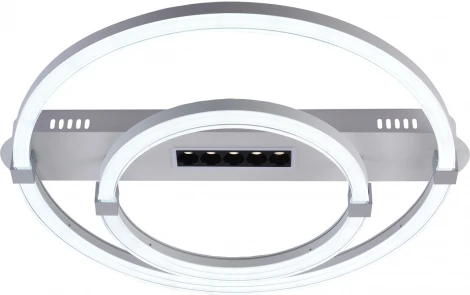 Потолочная люстра Escada Aspect 10253/2LED 53+3Вт, 3750Лм, металл/акрил, хром (регулировка яркости, 220V, пульт управления, круглые)