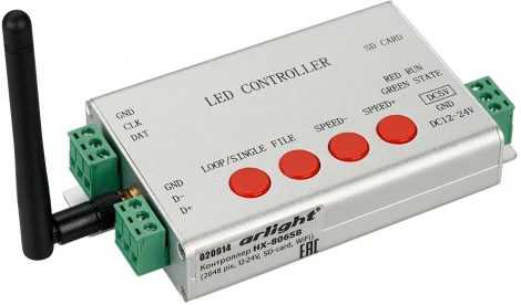 Контроллер HX-806SB (2048 pix, 12-24V, SD-card, WiFi) 020914 Arlight