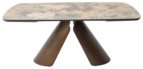 Стол КАЛЬДЕРОН (CALDERON) 180 цвет TL-137 матовый, исп керамика / МЕДНЫЙ БРАШИРОВАННЫЙ, ®DISAUR M-City 64668