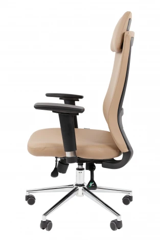 Офисное кресло Chairman 500LUX Россия экокожа бежевый 7184521