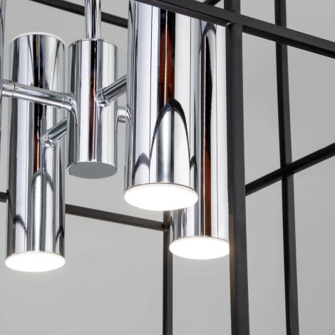 Потолочная люстра на штанге Adamson 70142/8 хром Eurosvet (220V, куб)