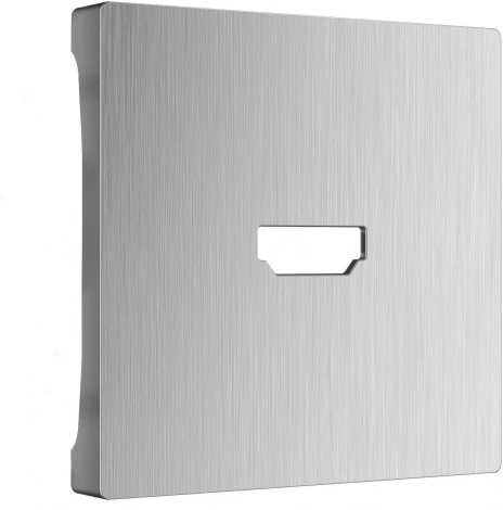 Накладка для розетки HDMI (серебряный рифленый) Werkel WL09-HDMI-CP (a041304)