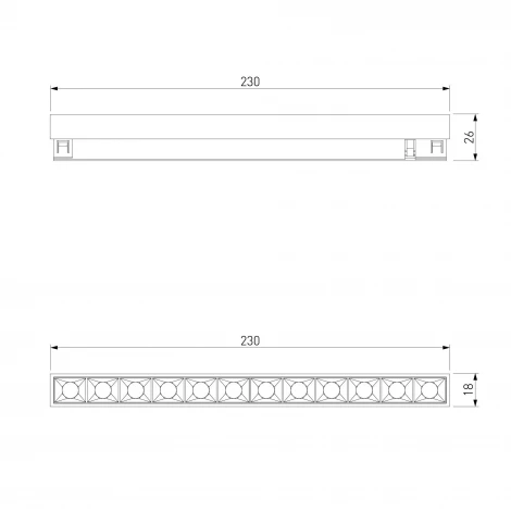 Трековый светильник магнитный светодиодный Elektrostandard Line Magnetic Brass Line 10W 4000K (латунь) 85528/01