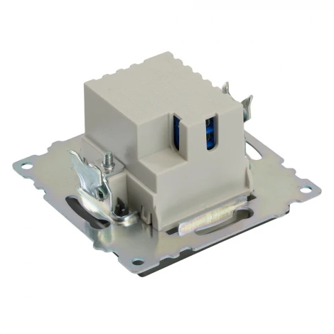 Розетка USB Type A+С (графит) Stekker Катрин 50052