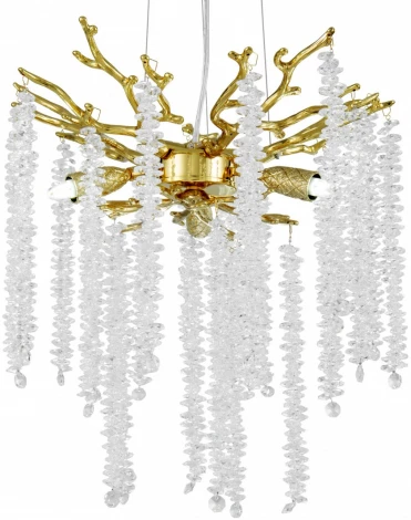 Подвесная люстра хрустальная Arte Milano Milano-1 23110.320.3.G9.A GD (220V, на тросе)