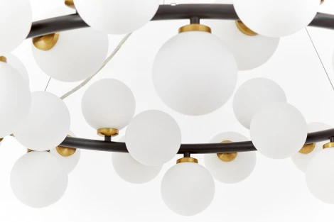 Подвесной светильник Lumina Deco Marsiada LDP 6033-40 BK+MD (220V, на тросе, шарики, молекулы)