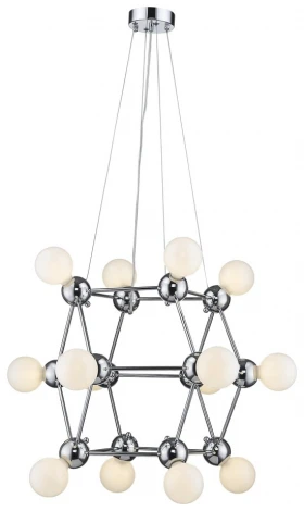 Подвесная люстра Wertmark Gitter WE234.14.103 (220V, на тросе, шарики, молекулы)