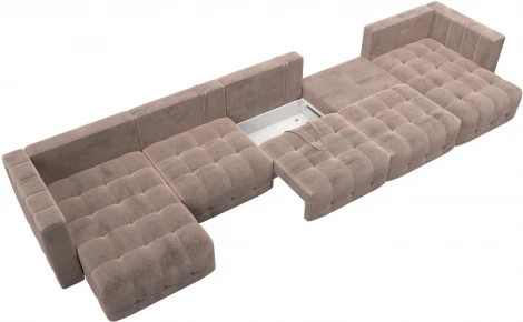 Диван П-образный Лига-052 НПБ МегаЛонг Лига Диванов (Велюр) арт.128863
