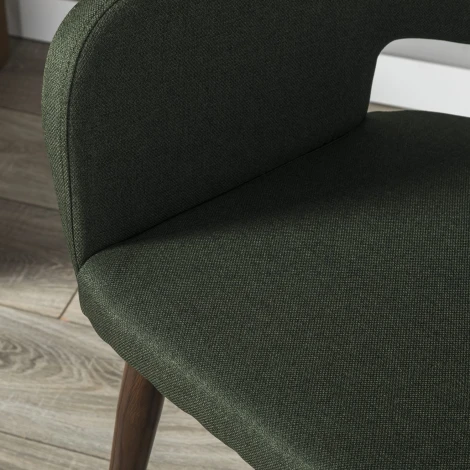 Стул R-Home Oscar тёмно-зеленый/т.орех