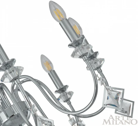 Подвесная люстра Arte Milano AM342101 342101/6 CR (220V, подвески, на цепи, подсвечник, свеча)