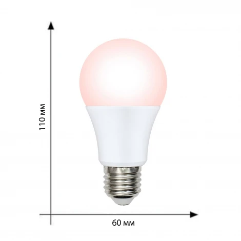 Лампочка светодиодная шар белая E27 9W Uniel LED-A60-9W/SCEP/E27/FR/DIM IP65 PLO65WH