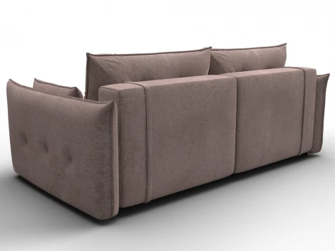 Диван прямой Лига-100 НПБ (ДСП,Фанера/Пластик/Велюр/Бежевый) Лига Диванов 133654