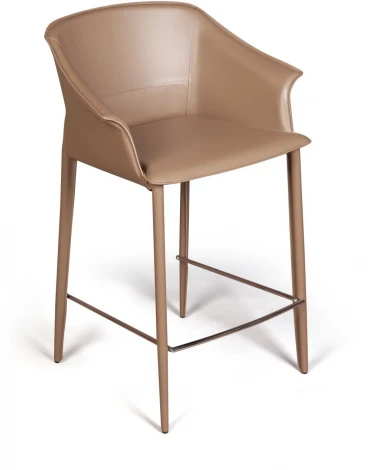 Стул полубарный Top Concept GIO, кожа хаки-тауп