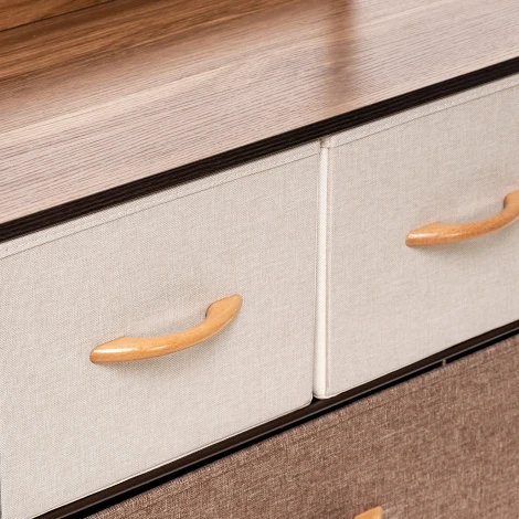 Комод Локи 4 ящ., Каркас Коричневый, Бежевый/Светло-коричневый/Темно-коричневый 2500000183492 Leset