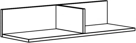Полка ОГОГО малая Rili (ЛДСП/Белый)