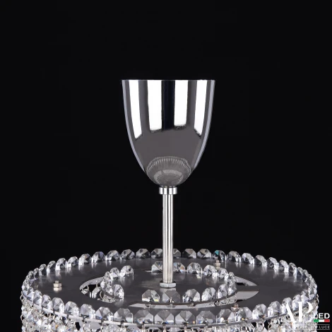 Потолочная люстра на штанге светодиодная с пультом APL LED Sicilia SH01.25.A.LED-DIM.Ni.Tube (220V, хрусталь)