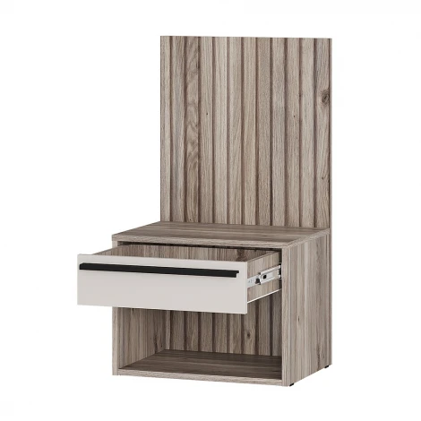 Тумба БТС прикроватная ТБ-11, Дуб смоки, Кашемир