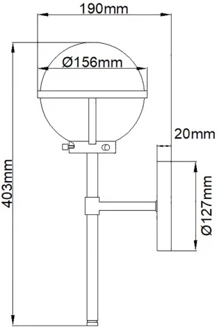 Бра Hinkley Hollis HK-HOLLIS1-O-HB-BATH (220V, шар, IP44)