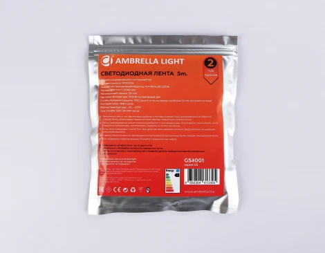 Светодиодная лента Ambrella Illumination Led Strip 24V GS4001 5050 60Led /14.4W m/ 24V IP20 3000K 5m