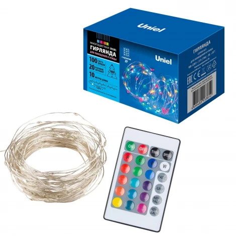 Гирлянда Uniel ULD-S1000-100/DTA/RC RGB IP44