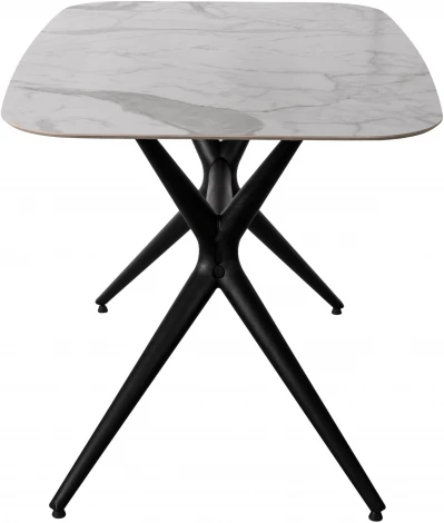 Стол обеденный обеденный JET CERAMIC прямоугольный 120*80 (Термопластичный полимер, Черный) FA Nero Statuario 80х120