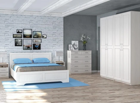 Шкафы Woodville Кэт-6 Кантри бодега / сандал белый