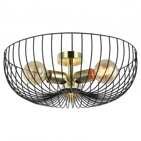 Потолочная люстра Lussole Brooks GRLSP-8251 (220V, круглые, клетка, IP21)