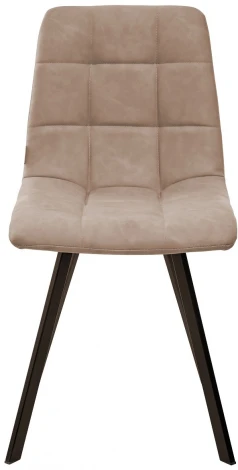 Стул CHILLI SQUARE RU-09 серо-бежевый винтаж, PU / черный каркас М-City