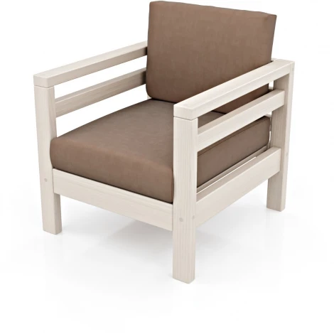 Кресло Arsko Домино беленый дуб велюр светло-коричневый