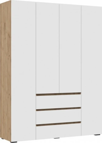 Шкаф Элла ШК 5 (Элла ШК 05 белый / дуб крафт золото) Woodville арт.548009