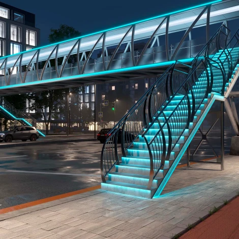 Светодиодная лента герметичная MonLIGHT-SIDE-GM192-12x17mm 24V RGBW-Day (14.4 W/m, IP67, 5m, wire x2) (Arlight, Вывод боковой, 3 года) 042744