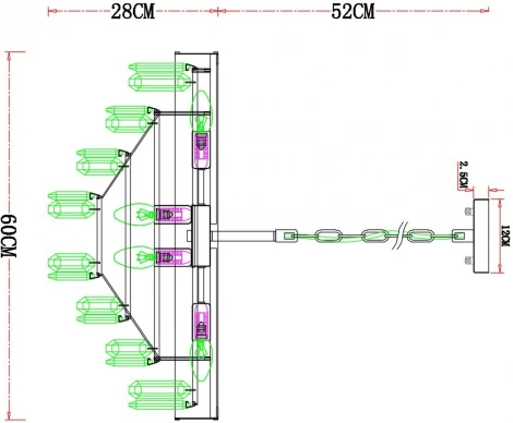 Подвесная люстра Arte Lamp Diadem A1002LM-8CC (220V, хрусталь, на цепи, круглые)