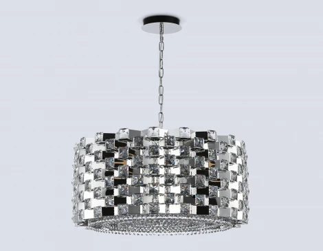 Подвесная люстра с хрусталем Ambrella High Light LH41006 (220V, на цепи, круглые)