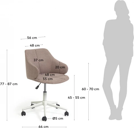 Офисное кресло Einara розовое La Forma (ex Julia Grup) арт.101890