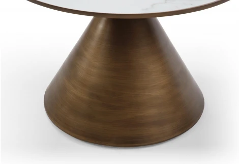 Стол журнальный ESF CT9346CI (D70) белый керамика (LIUJINBAI)/Керамика,Металл