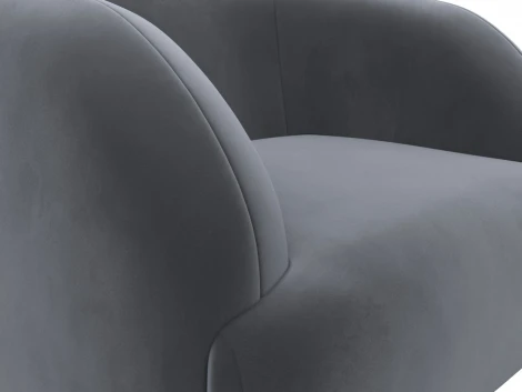 Кресло Лига-041 (Серый/Велюр) Лига Диванов арт.121946