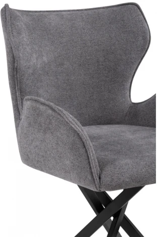 Стул Woodville на металлокаркасе Карлайл крутящийся серый / черный 551070