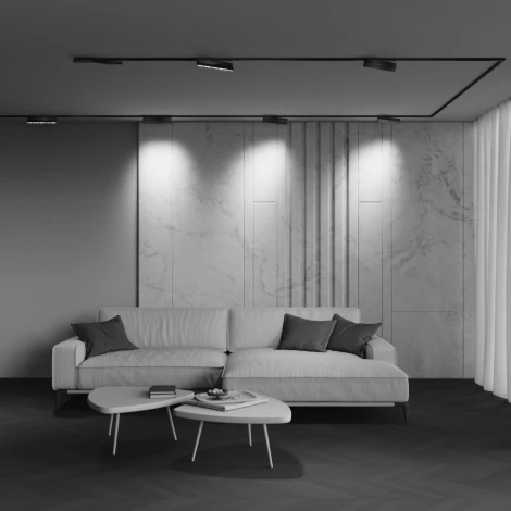 Трековый светильник низковольтный светодиодный 48V 12W 4000К Maytoni Technical Points Rot TR242-2-12W4K-B