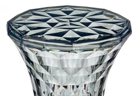 Стул-пуф Stone прозрачный серый