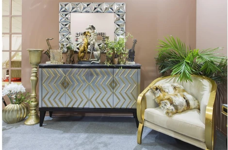 Комод со столешницей из натуральн. камня 159*41*97см Garda Decor арт.ART-1973-S