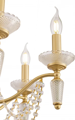 Подвесная люстра Freya Zoe FR2009PL-05G (220V, на цепи, свеча)